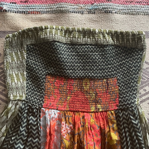 Anthropologie - Siddhartha Bansal smocked strapless maxi dress - Picture 2 of 8